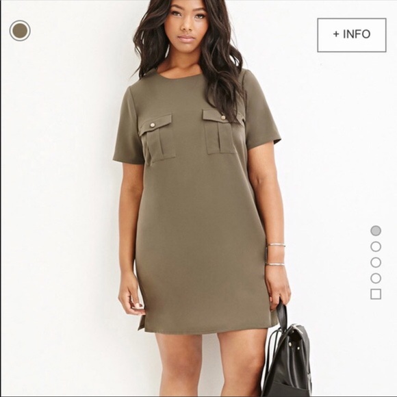 plus size green shirt dress